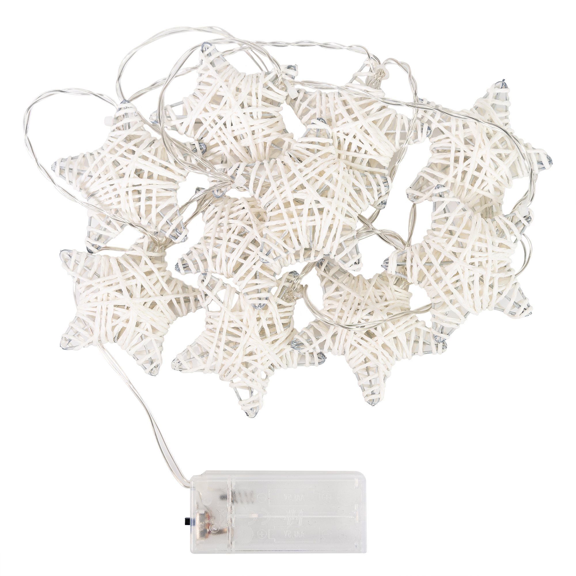 10 LED Warm White Metal Covered Stars String Fairy Light 6 feet Battery  Powered – West Ivory LED Lighting