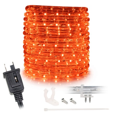 Orange 3/8" Thick LED Rope Lights | IP65 Indoor/Outdoor Lighting | ETL Certified - West Ivory LED Lighting 