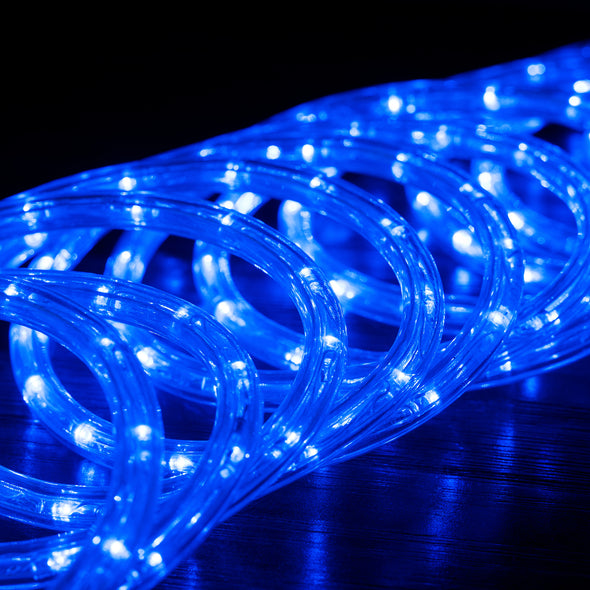 Blue 3/8" Thick LED Rope Lights | IP65 Indoor/Outdoor Lighting | ETL Certified - West Ivory LED Lighting 