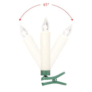10 Pack 3.5" Battery Operated Flameless Flickering Taper Candles with Timer Remote Control & Clip - West Ivory LED Lighting 