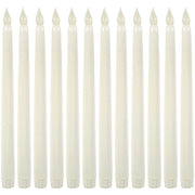 11" Ivory Taper Flameless LED Faux Wax Candle Lights 12 Pack - West Ivory LED Lighting 